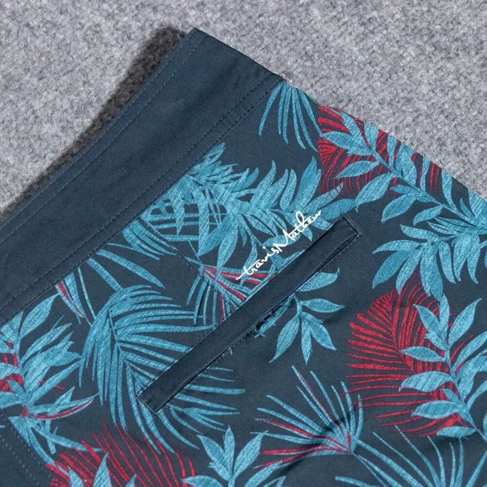 NWT Travis Mathew Party Hearty Board Shorts Men's 34 Floral Tropical Swim Trunks